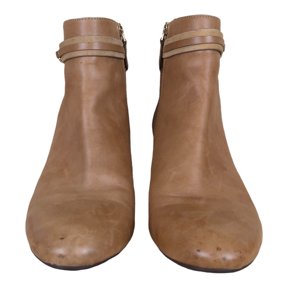 ECCO Leather Ankle Boots Brown Booties with Buckle Detailing Womens size 8 - Picture 7 of 13